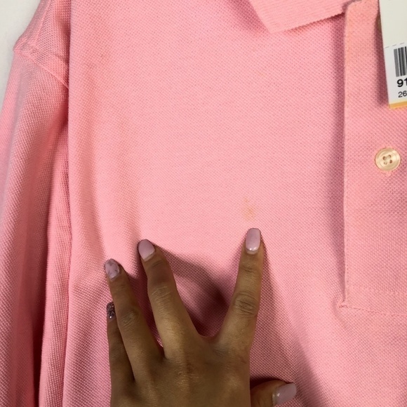 🦄2/$20 NWT Bossini Pink Long Sleeve Polo Shirt - Picture 2 of 7